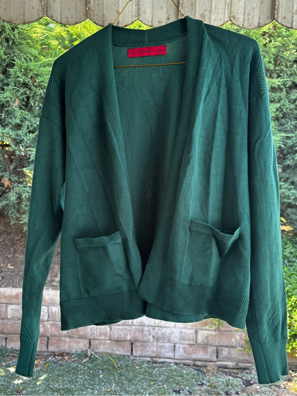Teal Open-Front Cardigan